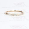 Baguette & Round Diamonds Ring in 18K Rose Gold - Image 2