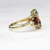 Rainbow Gemstones with Diamond Ring 14K Yellow Gold - Image 4