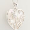Love for Mom - Flower: Mother of Pearl S925 Silver Pendant - Image 3